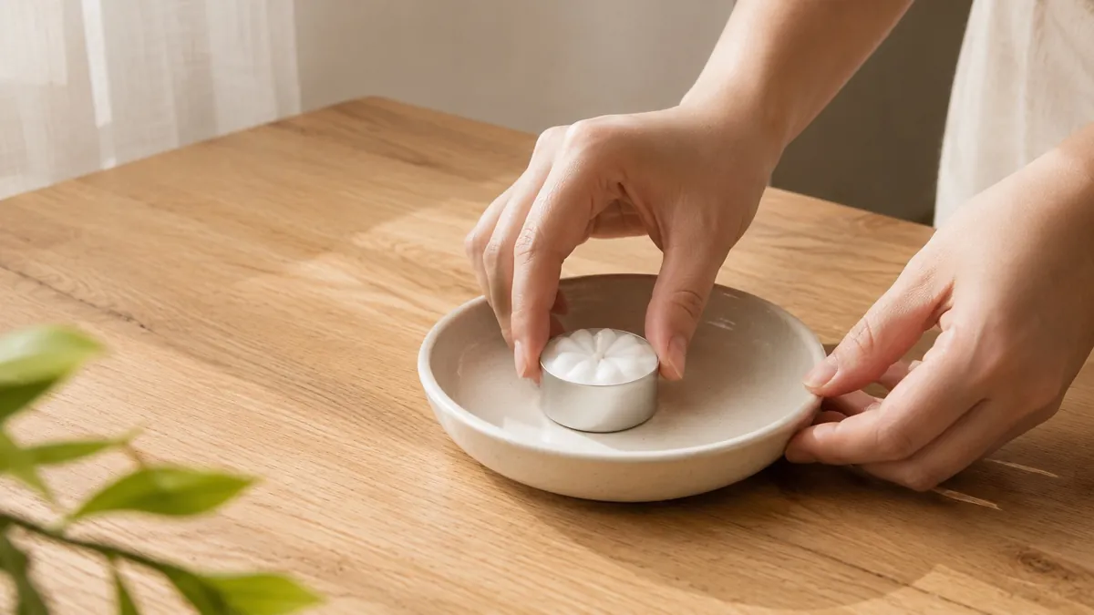 Ảnh 2 · Chuẩn bị vị trí đặt nến