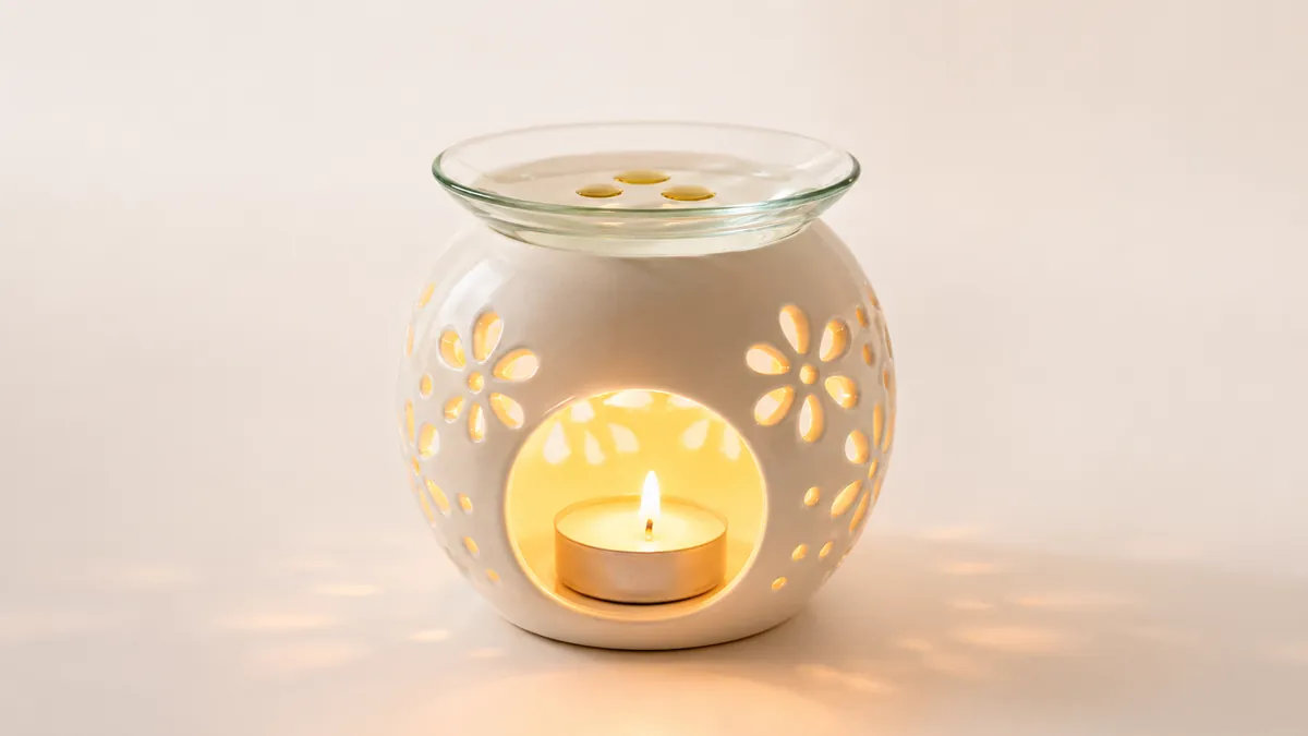 Đèn xông tinh dầu bằng nến Nến Phương Lâm - khuếch tán hương thơm tự nhiên