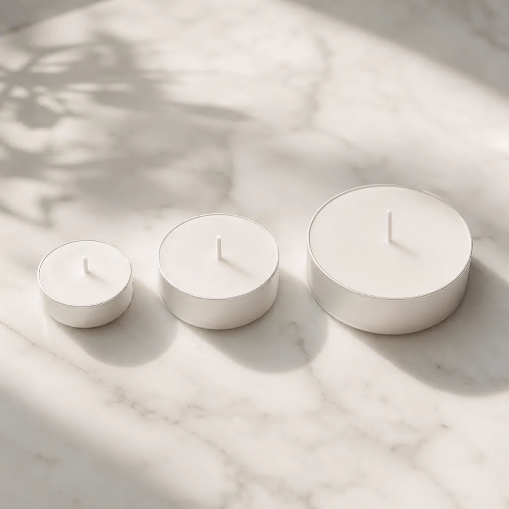 Nến tealight không khói Nến Phương Lâm - so sánh loại 2h 4h 8h