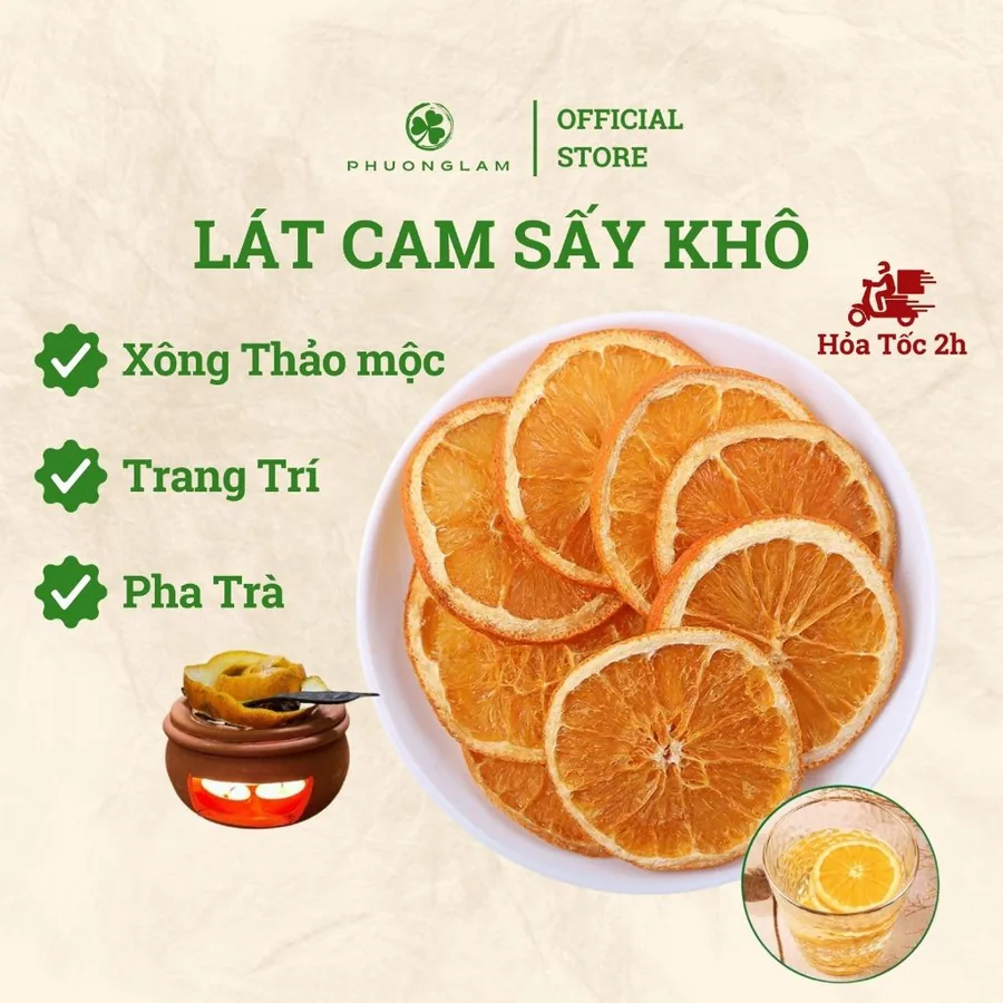 Cam vàng sấy khô xông nhà khử mùi thanh lọc không khí