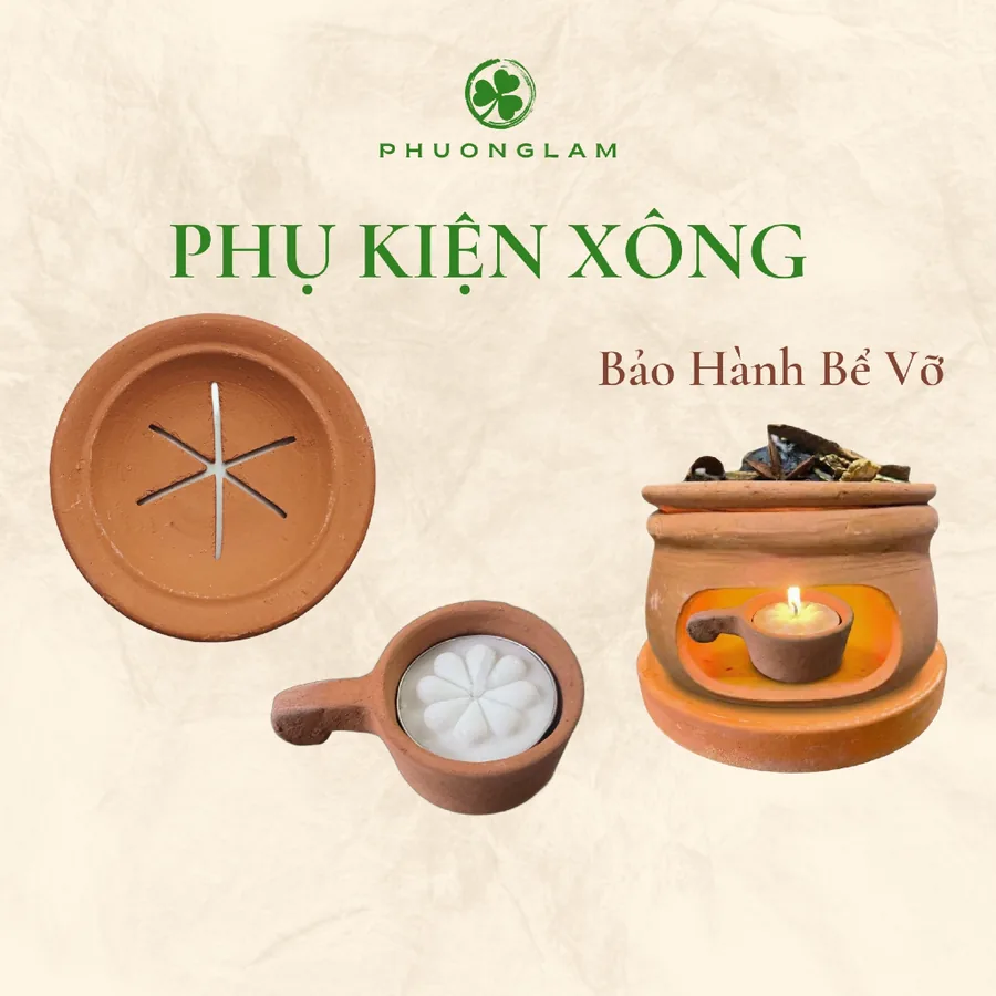 Bộ phụ kiện xông nhà đất nung dùng bếp niêu tiện lợi