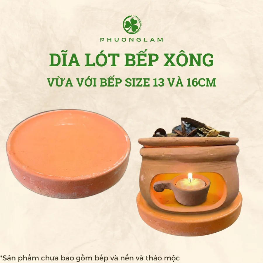 Dĩa lót bếp xông đất nung cách nhiệt giữ sạch mặt bàn
