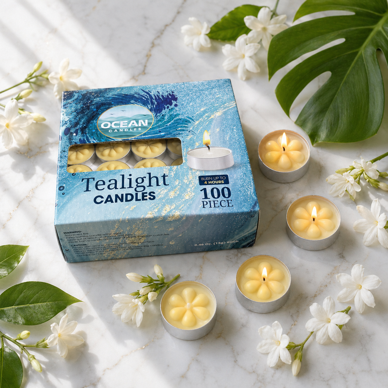 Nến tealight 4 giờ Hương Lài trang trí tiệc không khói l Phương Lâm