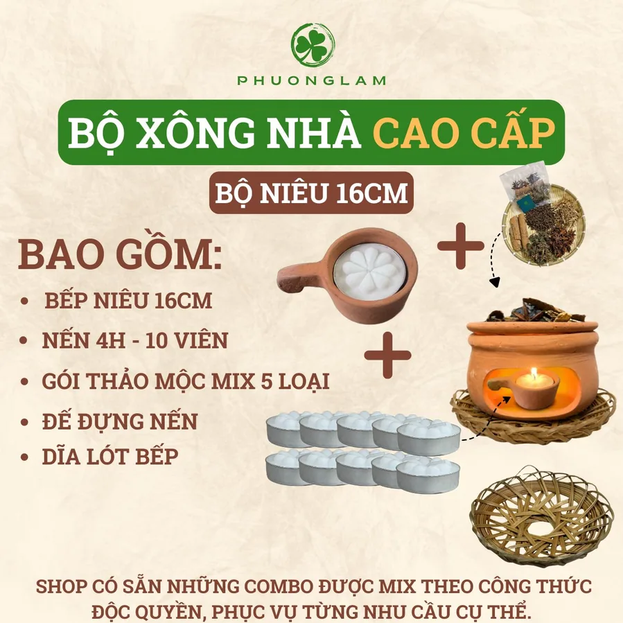 Bộ bếp xông thảo mộc cao cấp Phương Lâm