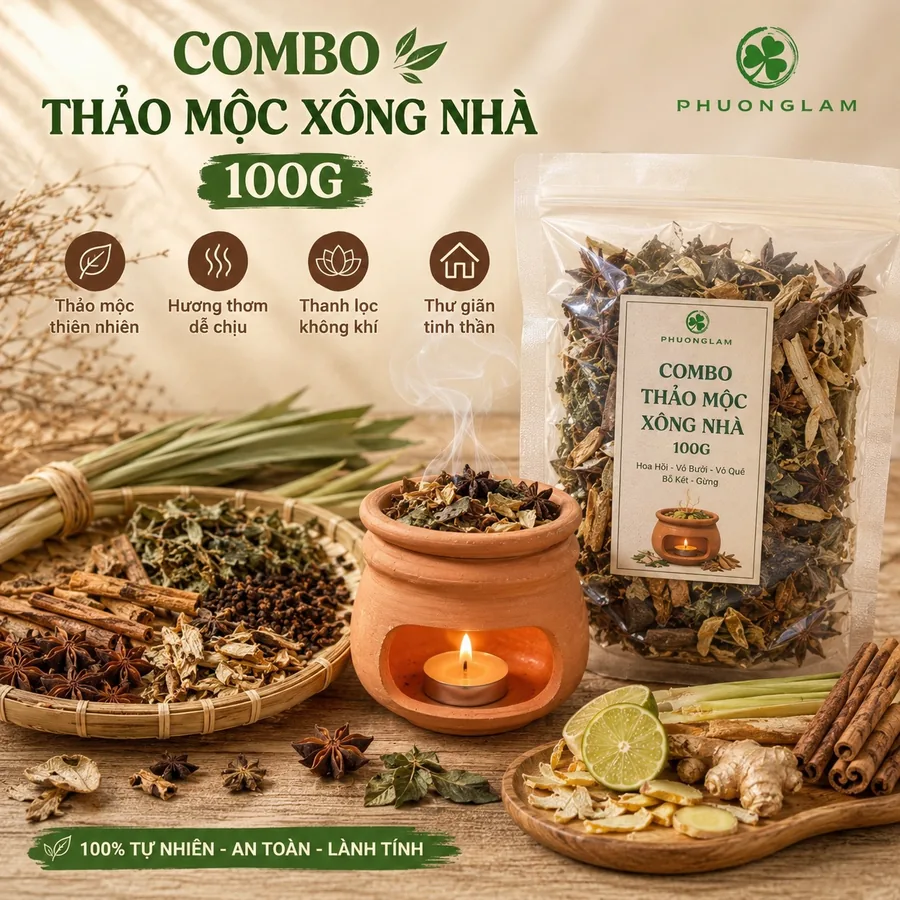 Combo thảo mộc khô xông nhà Phương Lâm