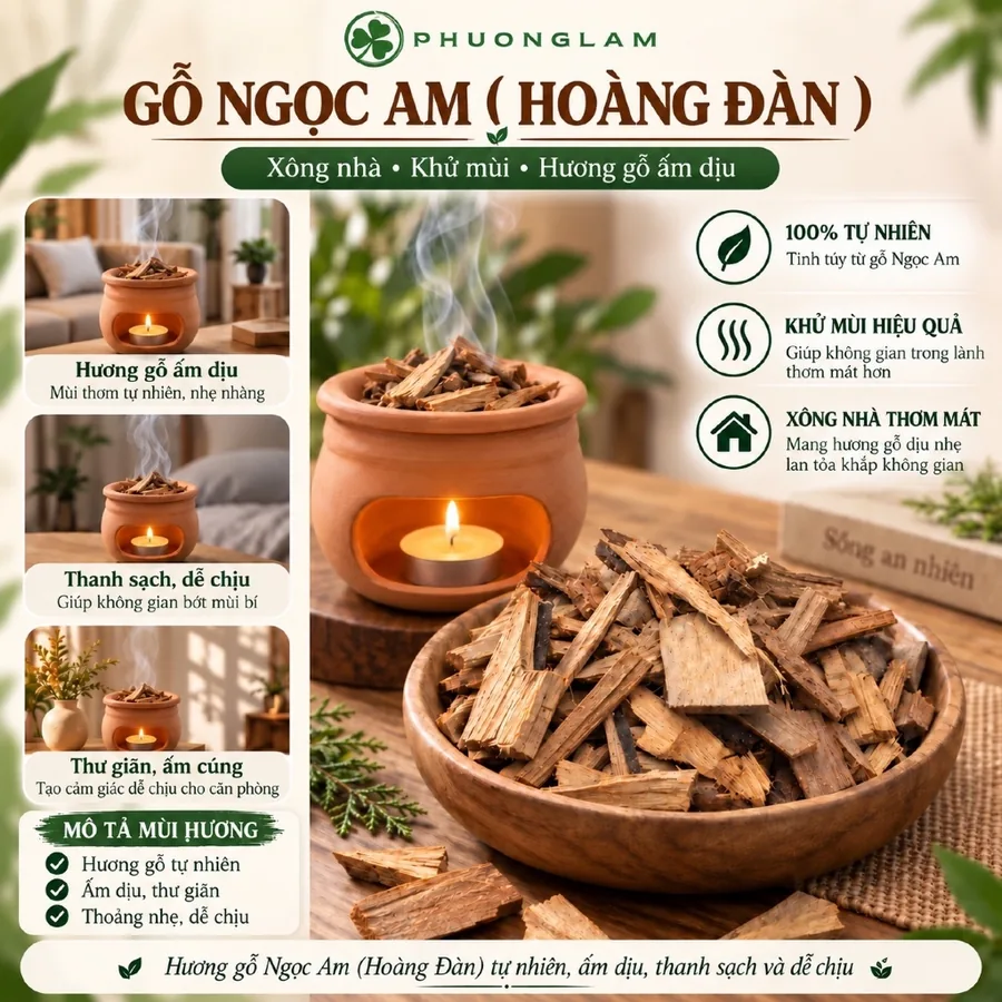 Gỗ ngọc am (hoàng đàn) dăm gỗ xông nhà – Phương Lâm