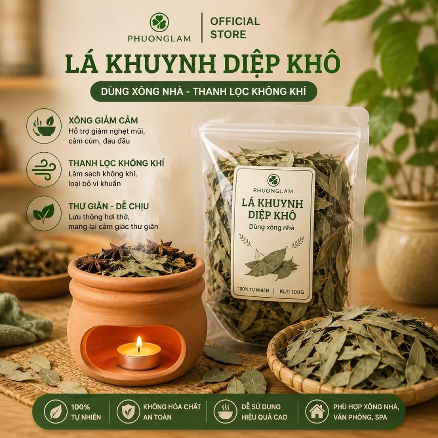 Lá khuynh diệp khô xông nhà – Phương Lâm