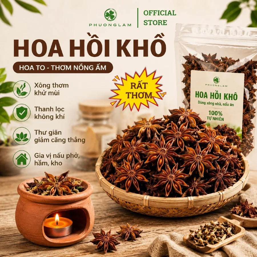 Hoa đại hồi khô xông nhà, nấu ăn – Phương Lâm